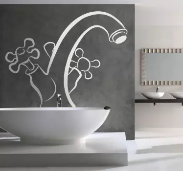Sticker decorativo rubinetto classico - TenStickers