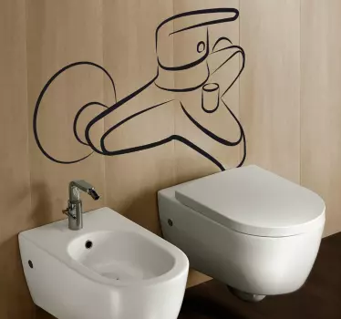 Sticker decorativo rubinetto doccia - TenStickers