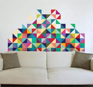 Sticker decorativo scomposizione geometrica - TenStickers