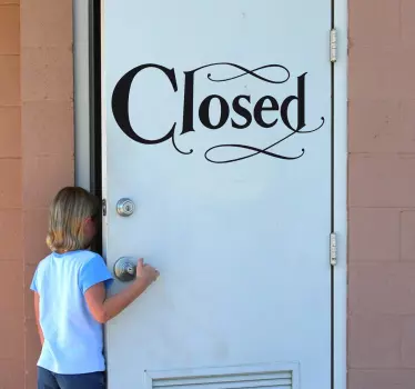 Sticker decorativo scritta closed - TenStickers