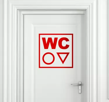 Adesivo per porta segnalazione bagno - TenStickers