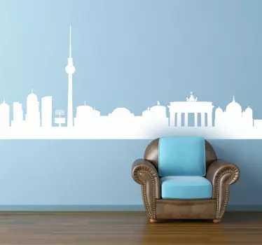 Sticker decorativo silhouette Berlino - TenStickers