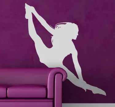 Adesivo murali soggiorno silhouette salto - TenStickers