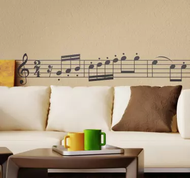 Adesivo murale soggiorno sinfonia Beethoven - TenStickers