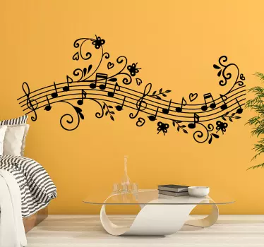 Sticker decorativo sinfonia floreale - TenStickers