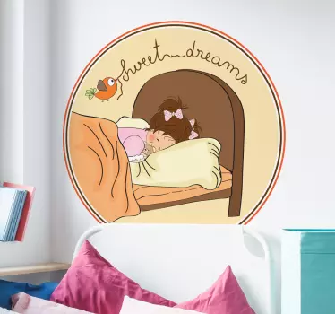 Sticker decorativo sogni d'oro bimba - TenStickers