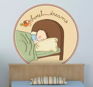 Sticker decorativo sogni d'oro bimbo - TenStickers