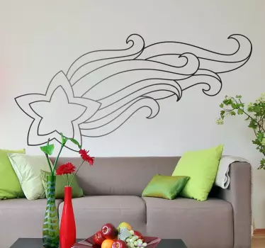 Sticker decorativo stella cadente - TenStickers