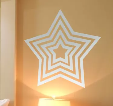 Sticker decorativo stelle concentriche - TenStickers