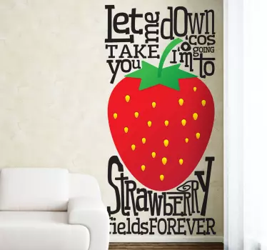Sticker decorativo Strawberry Fields - TenStickers