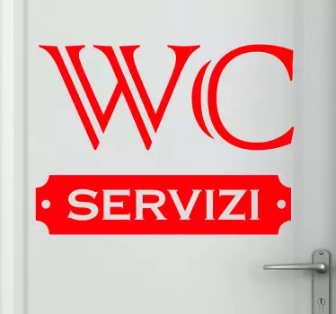Adesivo bagno targhetta WC - TenStickers