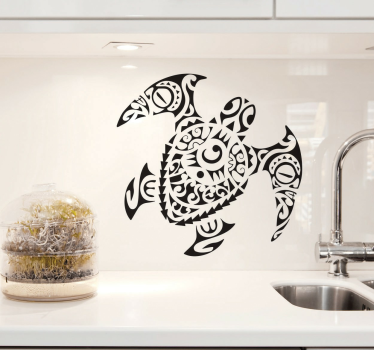 Sticker decorativo tartaruga maori - TenStickers