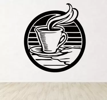Sticker decorativo tazza di caffè - TenStickers
