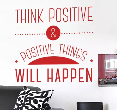 Sticker decorativo think positive - TenStickers