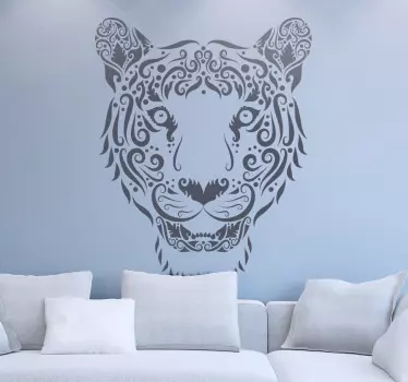 Sticker decorativo tigre astratta - TenStickers