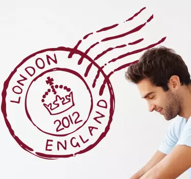 Sticker decorativo timbro London England - TenStickers