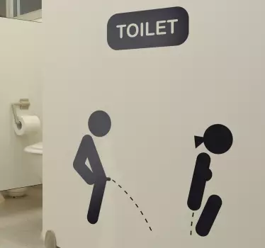 Sticker decorativo toilette - TenStickers
