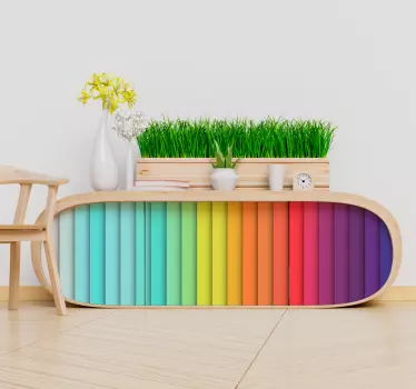 Carta adesiva per mobili linee colorate - TenStickers