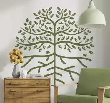 sticker  dell'albero con le radici dell'albero - TenStickers