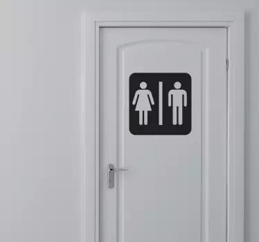 Sticker indicazione bagno - TenStickers