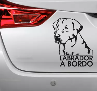 Adesivo per auto labrador retriever a bordo - TenStickers