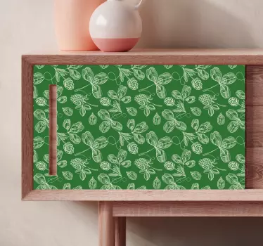 Carta adesiva per mobili motivo verde fogliare - TenStickers