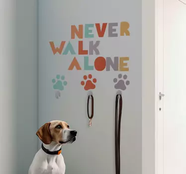 Adesivo murale guinzaglio per cani - TenStickers