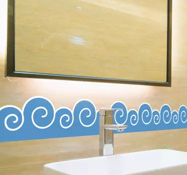 Adesivo murali immagine onde - TenStickers
