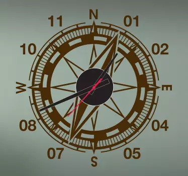 Sticker orologio bussola - TenStickers