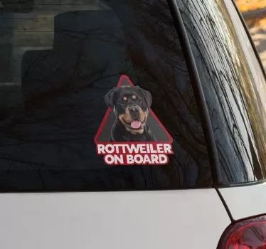 Adesivo per auto con design di cane rottweiler - TenStickers