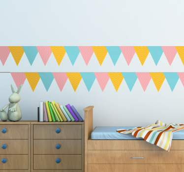 Sticker per bambini  bandierine a triangolo - TenStickers