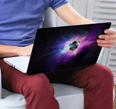 Skin per laptop spazio e calcio - TenStickers