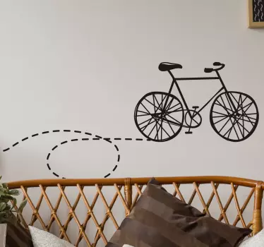Sticker percorso bicicletta - TenStickers