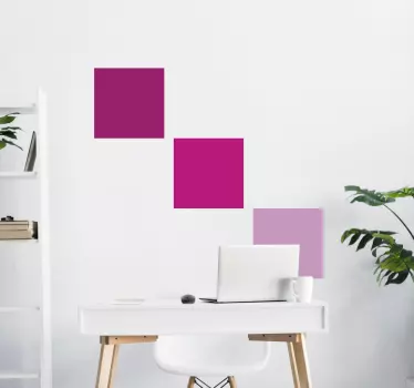 Sticker Quadrati Rosa - TenStickers