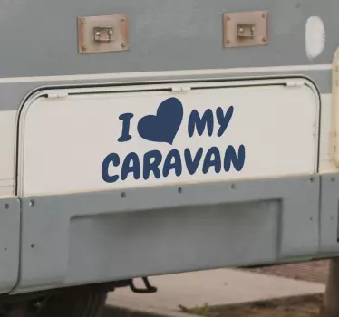 Adesivo per camper amo la mia roulotte - TenStickers