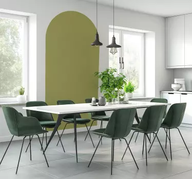 Adesivo murale sala da pranzo arco verde - TenStickers