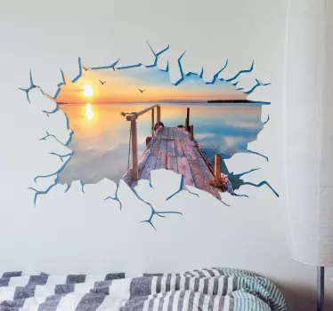 Sticker scorcio 3D personalizzato - TenStickers