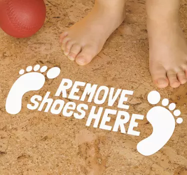Sticker togli le scarpe - TenStickers