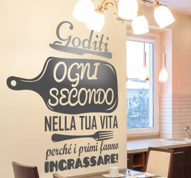 Adesivo per cucina frase divertente - TenStickers