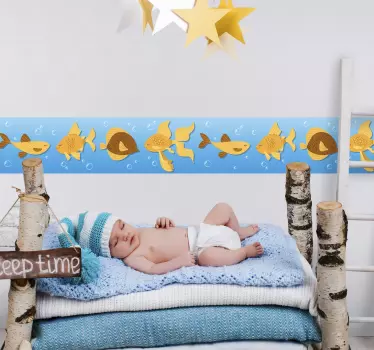 Stickers bambini pesci dorati - TenStickers