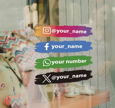 Stickers Icone social media personalizzate - TenStickers