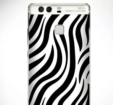 Decorazione adesiva per pareti Struttura della zebra - TenStickers