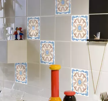 Piastrelle adesive stile floreale - TenStickers