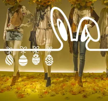 Vetrofania decorativa pasquale - TenStickers