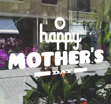 Vetrofania Happy Mother's Day - TenStickers