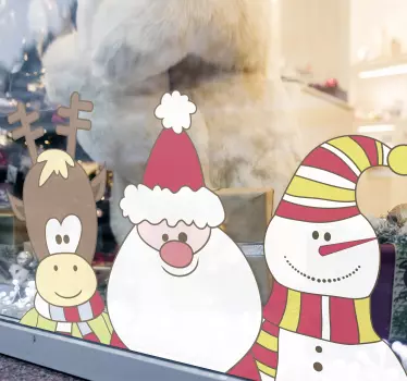 Vetrofania Natale personaggi - TenStickers