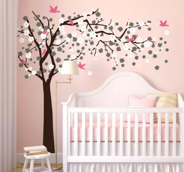 Wall sticker albero e uccellini - TenStickers