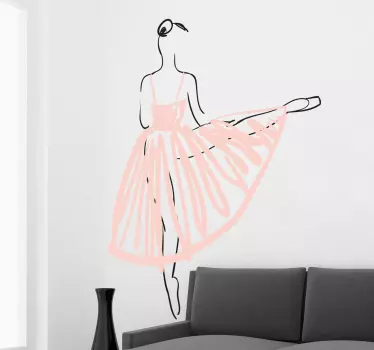 Wall sticker ballerina di danza classica - TenStickers