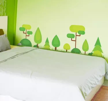 Adesivo murale Bosco Astratto - TenStickers