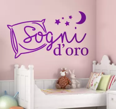 Wall Sticker Decorativo Sogni d’Oro - TenStickers